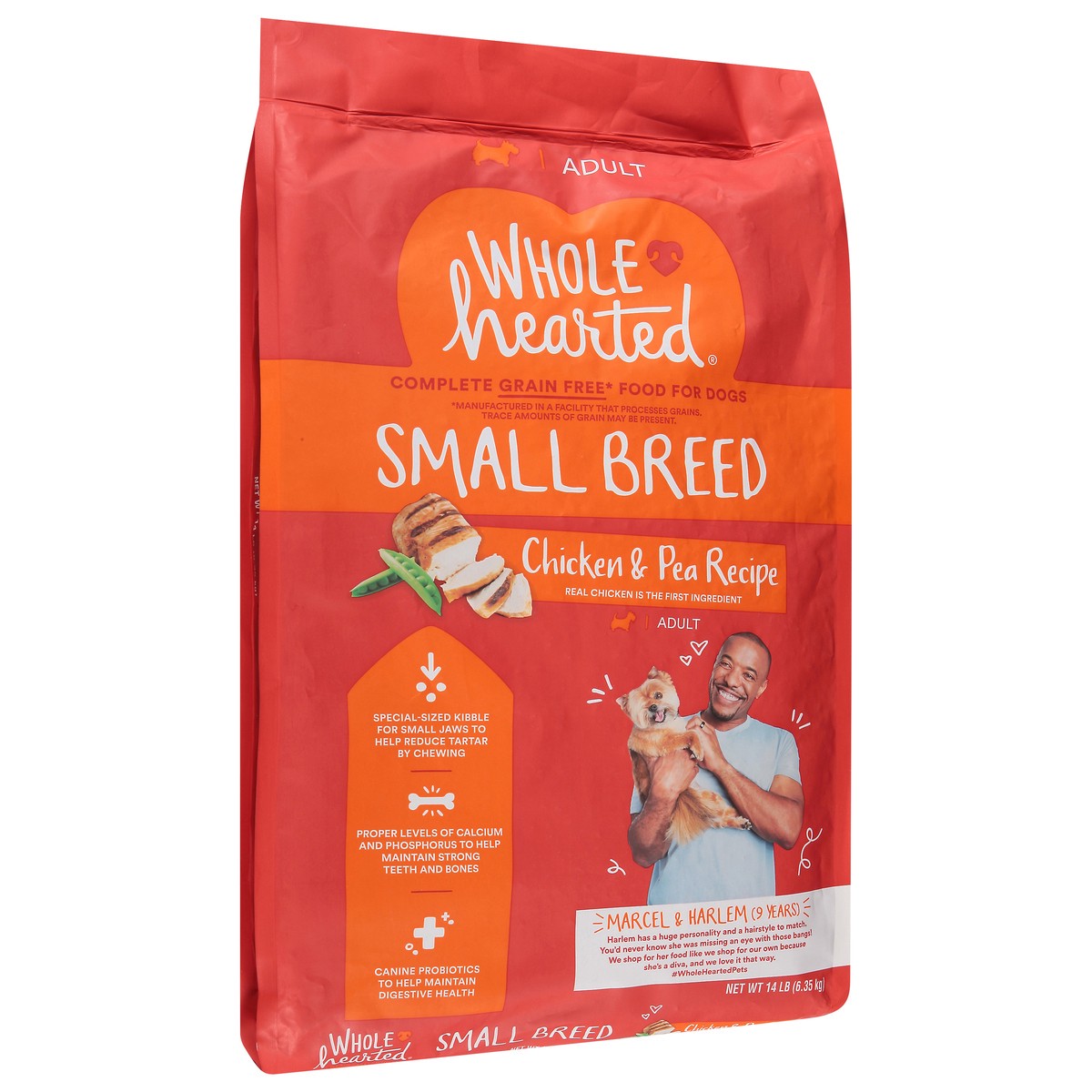 slide 2 of 14, Whole Hearted Small Breed Chicken & Pea Recipe Dog Food 14 lb, 14 lb