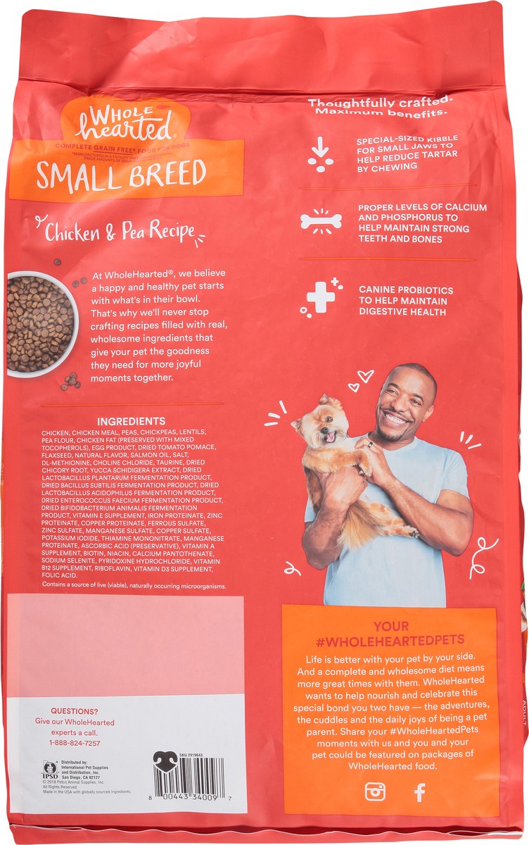 slide 7 of 14, Whole Hearted Small Breed Chicken & Pea Recipe Dog Food 14 lb, 14 lb