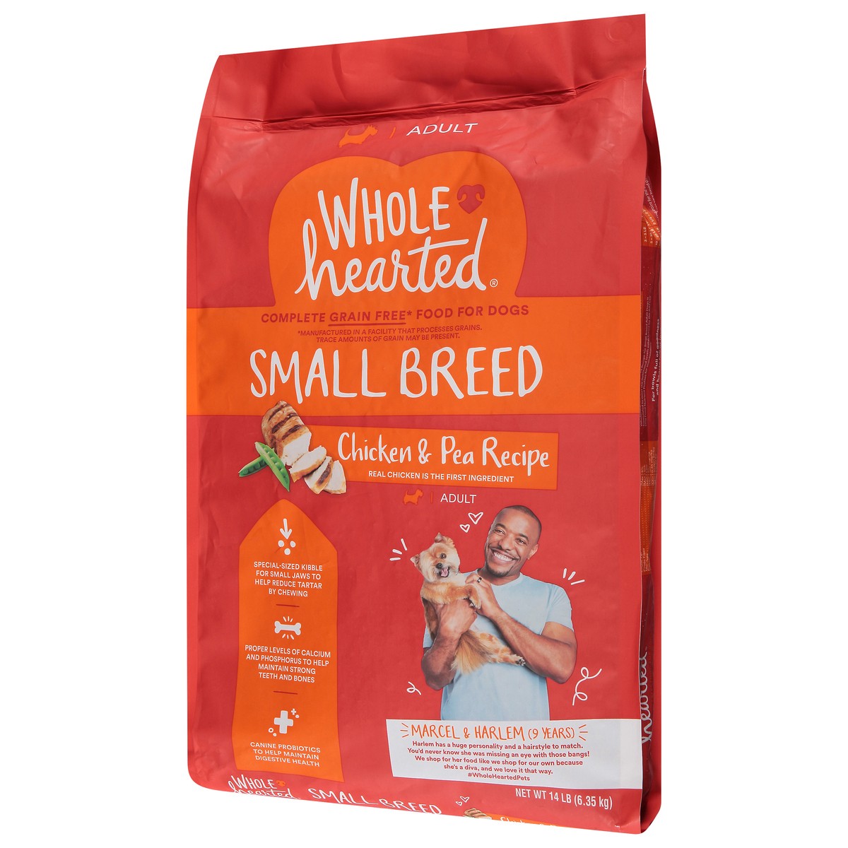 slide 14 of 14, Whole Hearted Small Breed Chicken & Pea Recipe Dog Food 14 lb, 14 lb