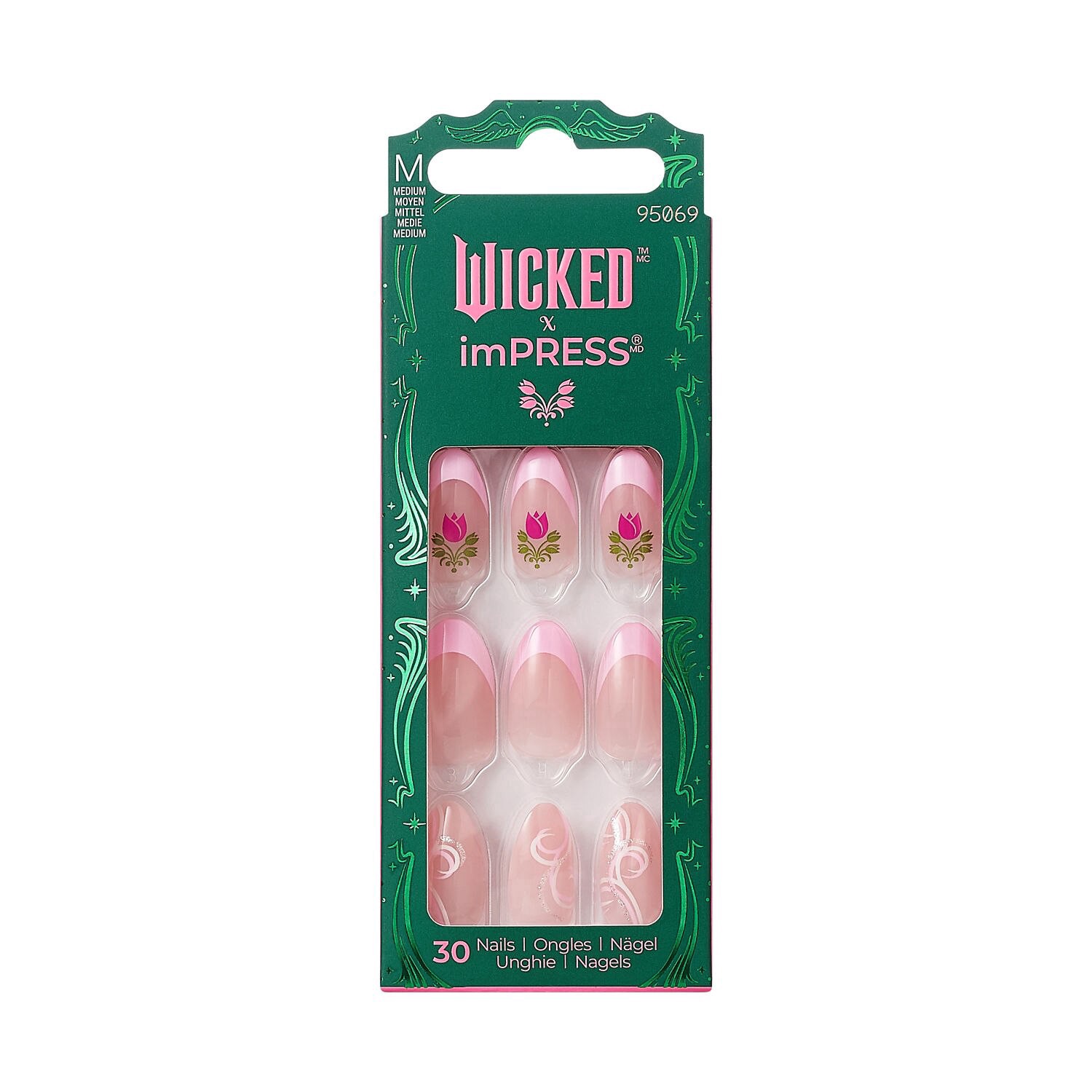 slide 1 of 1, KISS NAIL Wicked X Impress Press On Nails - Tulip Harvest, 1 ct