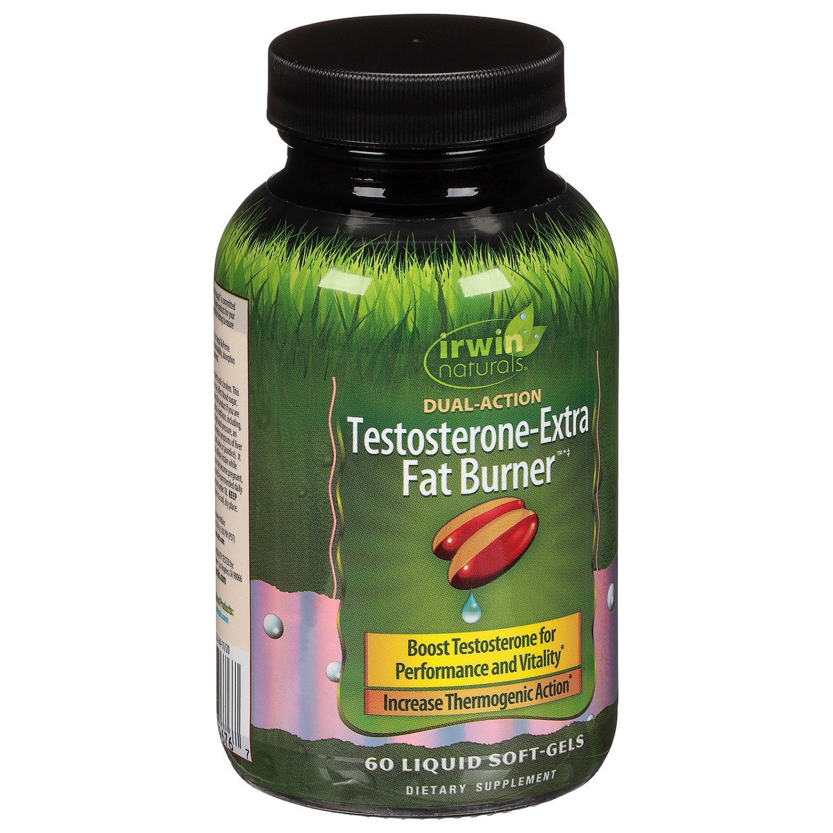 slide 7 of 12, Irwin Naturals Fat Burner Dual Action Testosterone-Extra 60 Soft-Gels, 60 ct