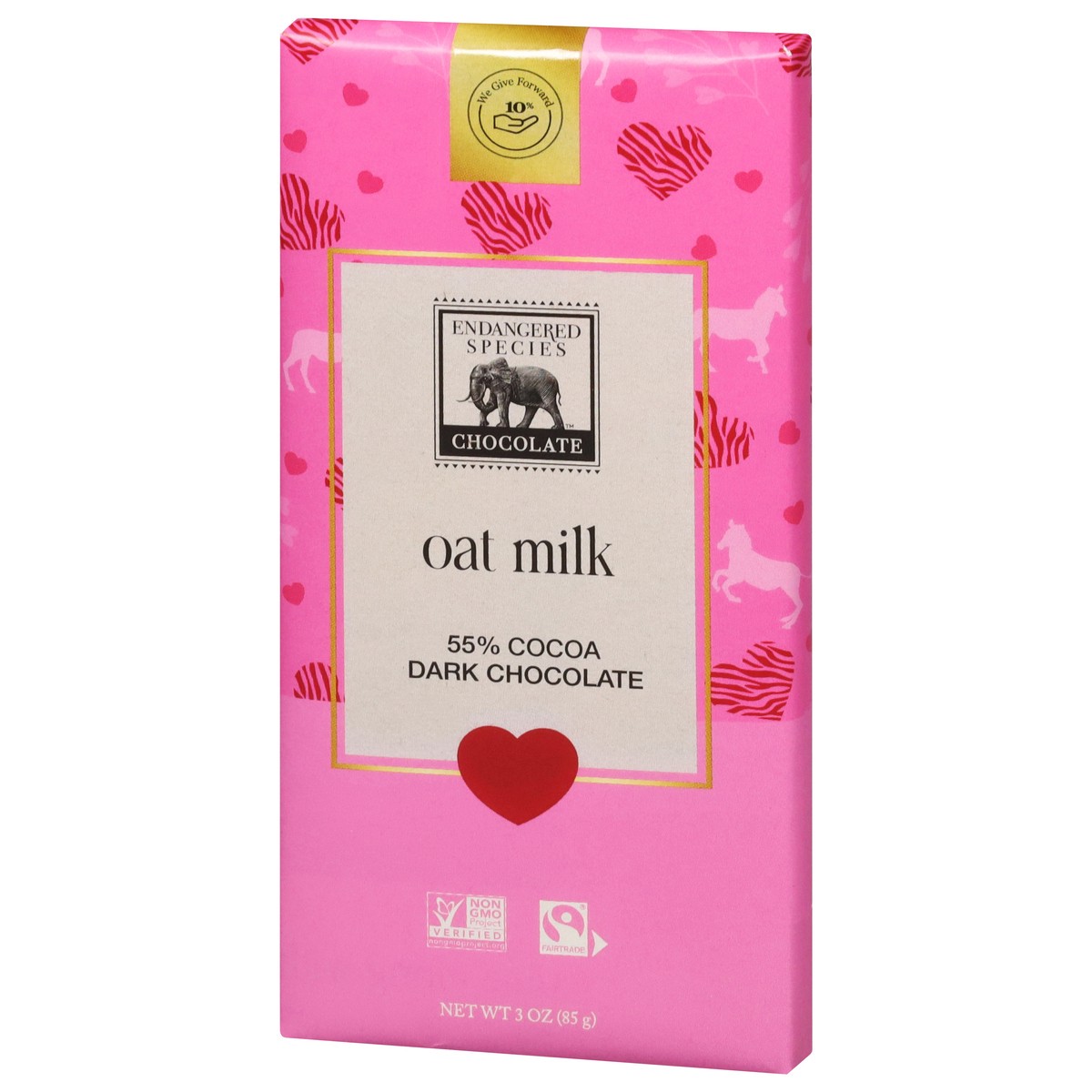 slide 4 of 9, Endangered Species 72% Cocoa Oat Milk Dark Chocolate 3 oz, 3 oz