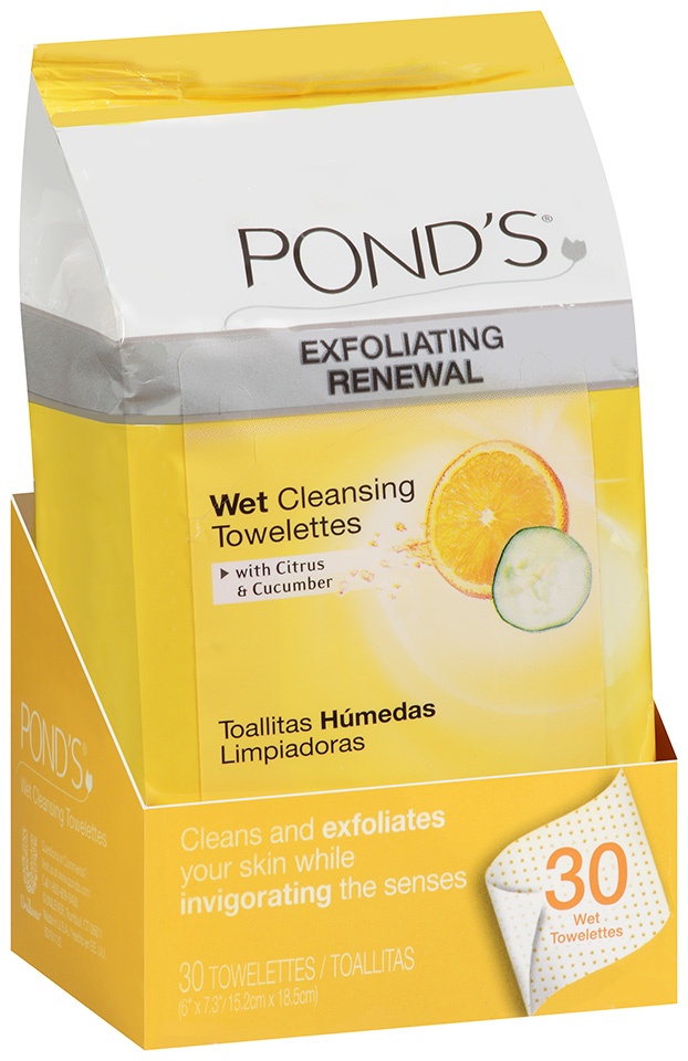 slide 1 of 1, Pond's Wet Cleansing Towelettes Morning Refresh, 30 ct