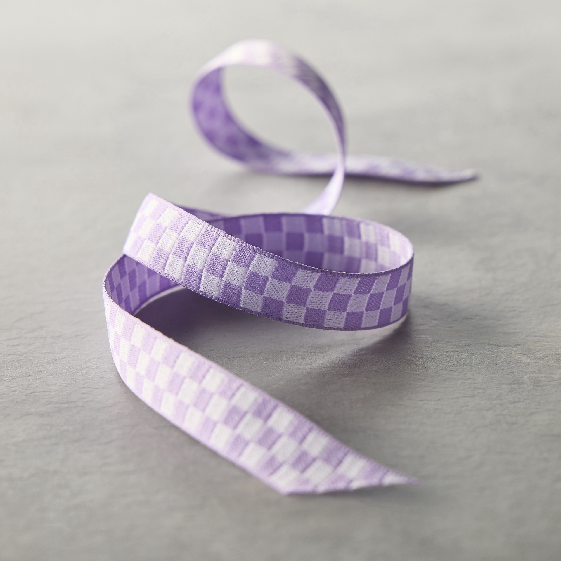 slide 2 of 2, 5/8" X 7yd. Purple Checkered Ribbon By Celebrate It Classic, 5/8 in x 7 yd