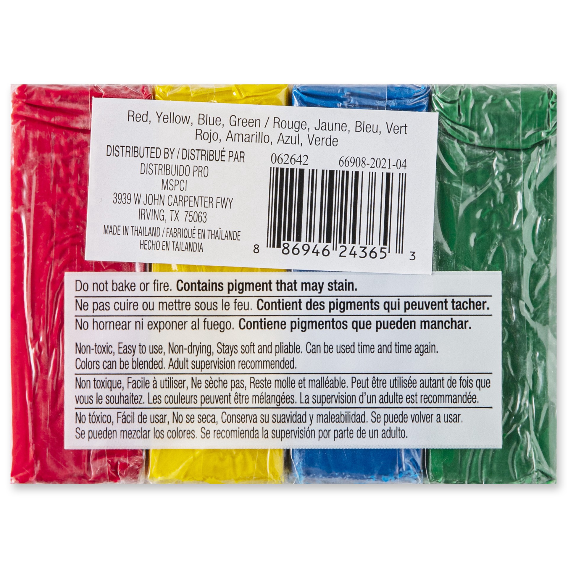 slide 4 of 4, Primary Plastalina Modeling Clay Set By Craft Smart, 1 lb