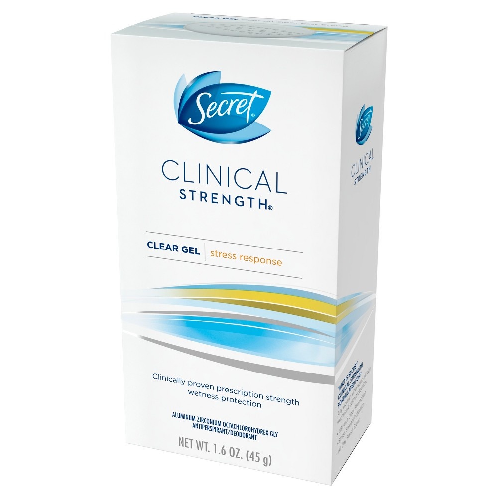 slide 2 of 4, Secret Clinical Strength Clear Gel Antiperspirant and Deodorant for Women, Stress Response, 1.6 oz, 1.6 oz