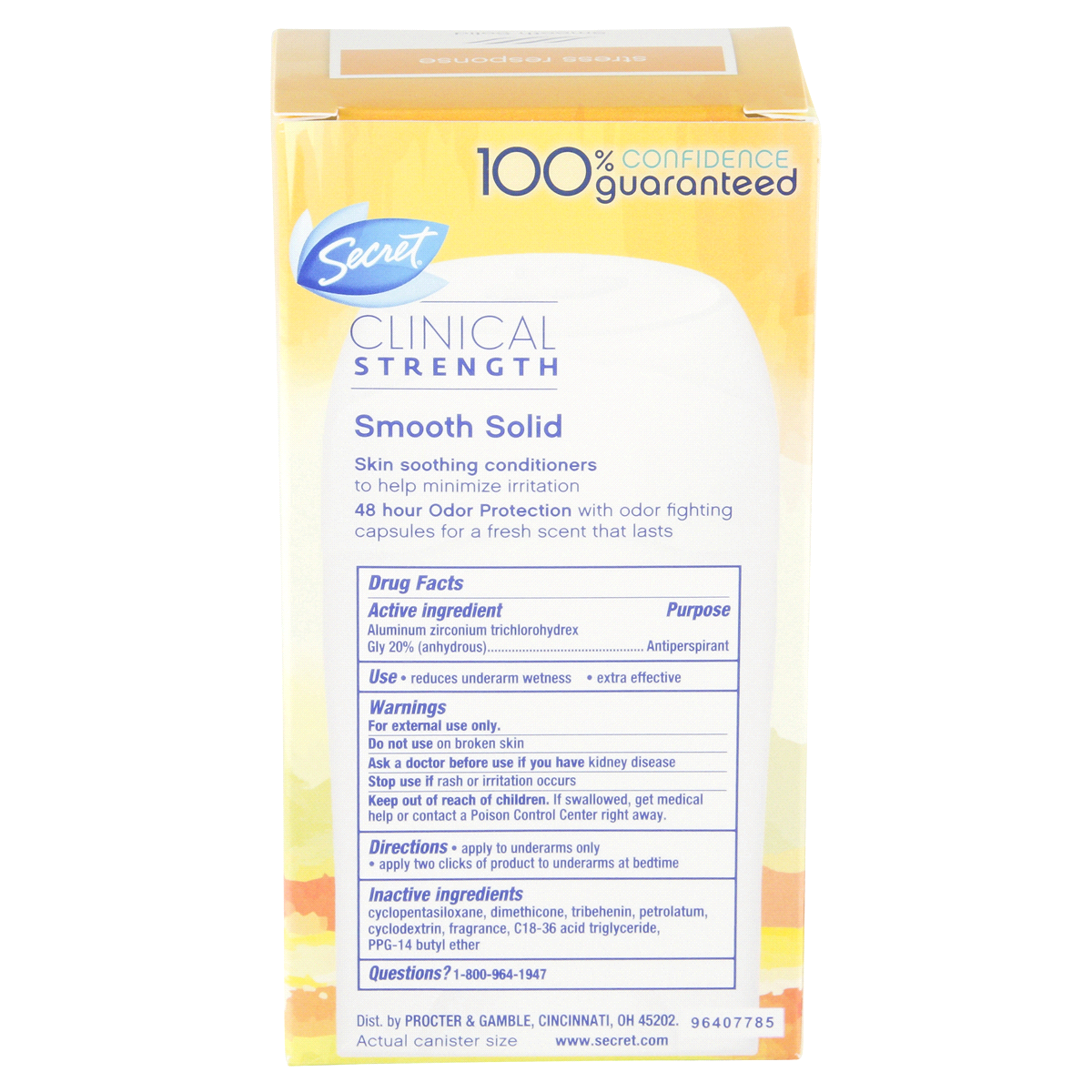 slide 5 of 7, Secret Clinical Strength Stress Response Soft Solid Antiperspirant & Deodorant for Women - 1.6oz, 1.6 oz