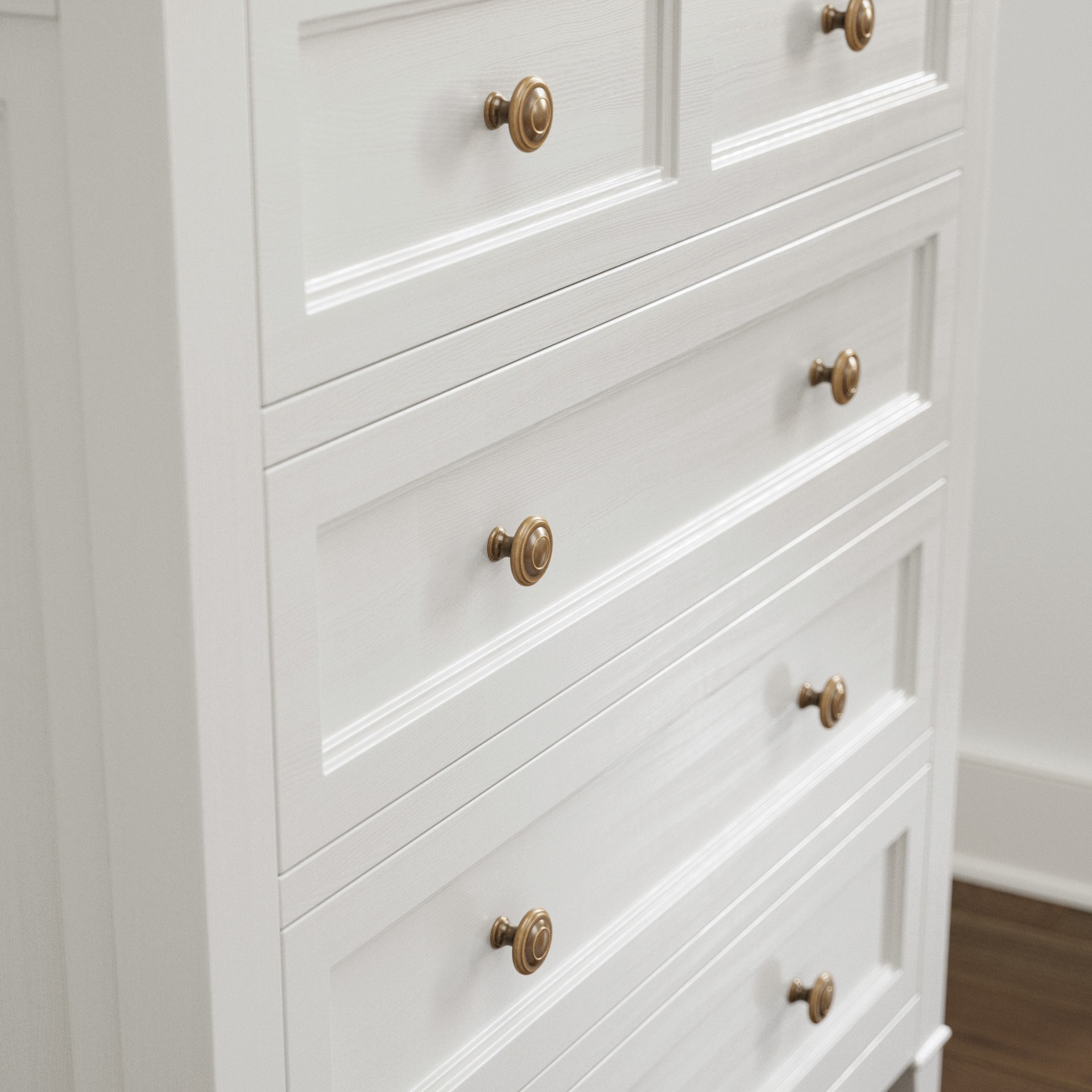 slide 2 of 6, allen + roth Oliver 1-3/8-in Tumbled Antique Brass Round Traditional Cabinet Knob, 1 ct