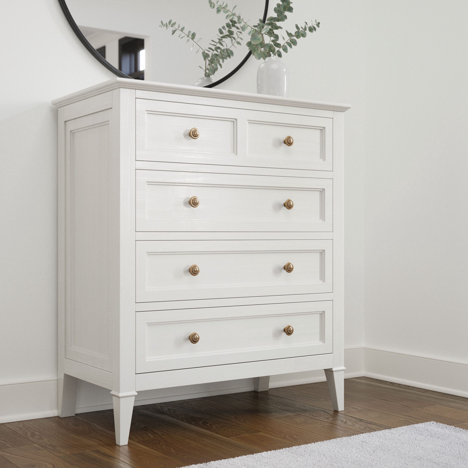 slide 3 of 6, allen + roth Oliver 1-3/8-in Tumbled Antique Brass Round Traditional Cabinet Knob, 1 ct