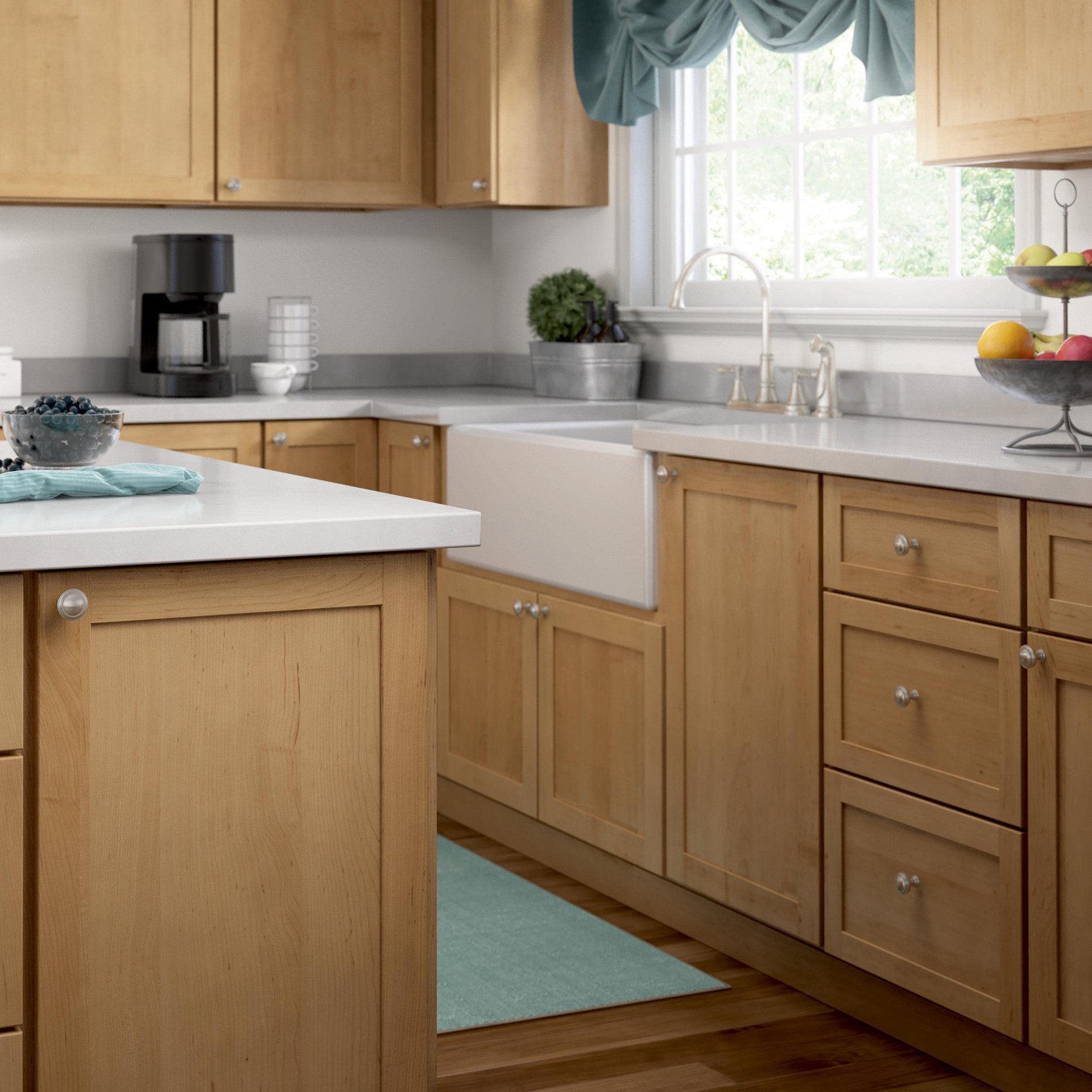 slide 5 of 6, allen + roth Rosalind 1-1/4-in Satin Nickel Round Traditional Cabinet Knob, 1 ct