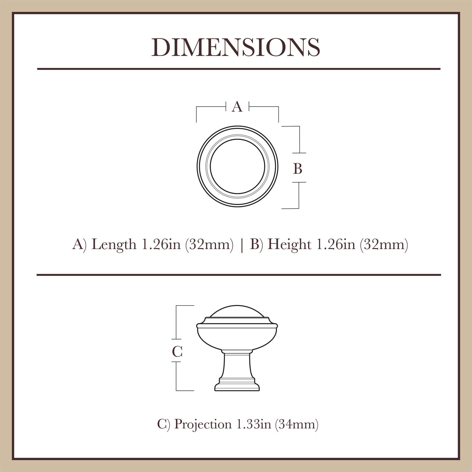 slide 6 of 6, allen + roth Rosalind 1-1/4-in Satin Nickel Round Traditional Cabinet Knob, 1 ct