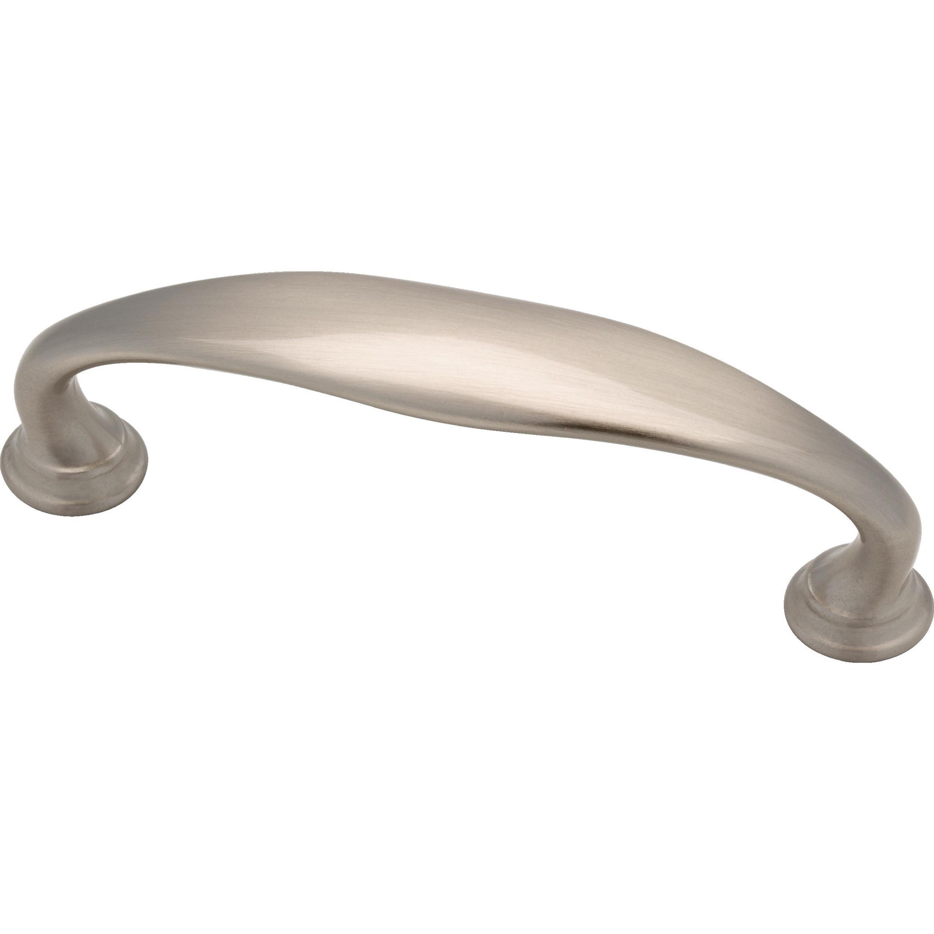 slide 1 of 6, allen + roth Barnabas 3-in , 76mm Center to Center Satin Nickel Arch Handle Drawer Pull, 1 ct