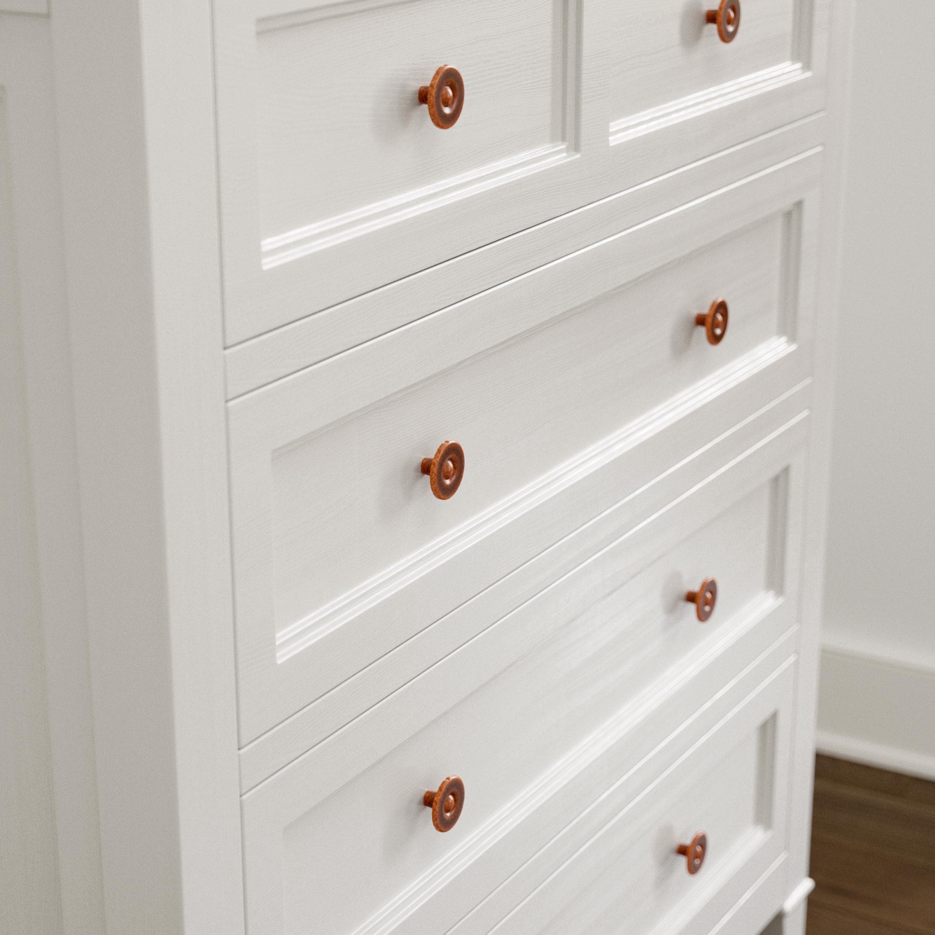 slide 2 of 6, allen + roth Marcelline 1-1/2-in Sponged Copper Round Traditional Cabinet Knob, 1 ct