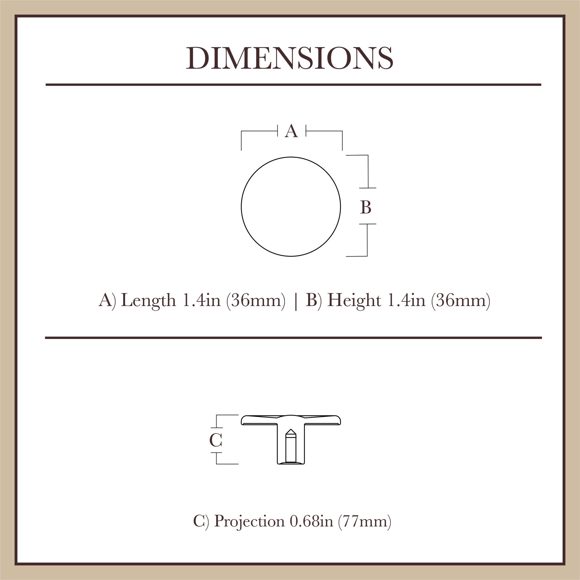 slide 4 of 6, allen + roth Marcelline 1-1/2-in Sponged Copper Round Traditional Cabinet Knob, 1 ct