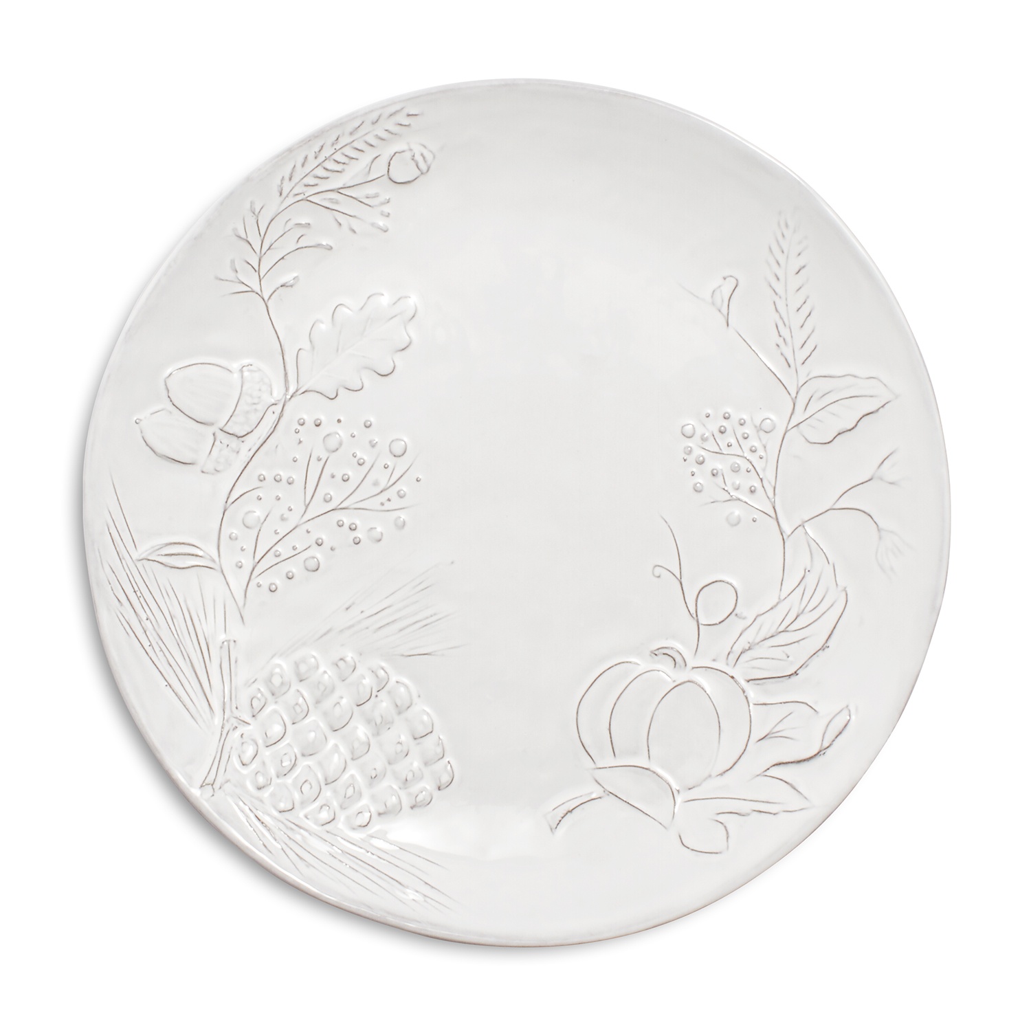 slide 1 of 1, Sur La Table White Pumpkin Embossed Salad Plate, 1 ct