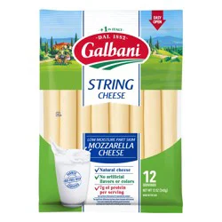 Galbani String Cheese, Part Skim, Mozzarella, Low Moisture