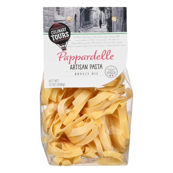 slide 1 of 9, Culinary Tours Pappardelle Bronze Die Artisan Pasta 12 oz, 12 oz