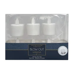Mikasa LED Plastic Tealight Holder - Realistic White - Set of 6