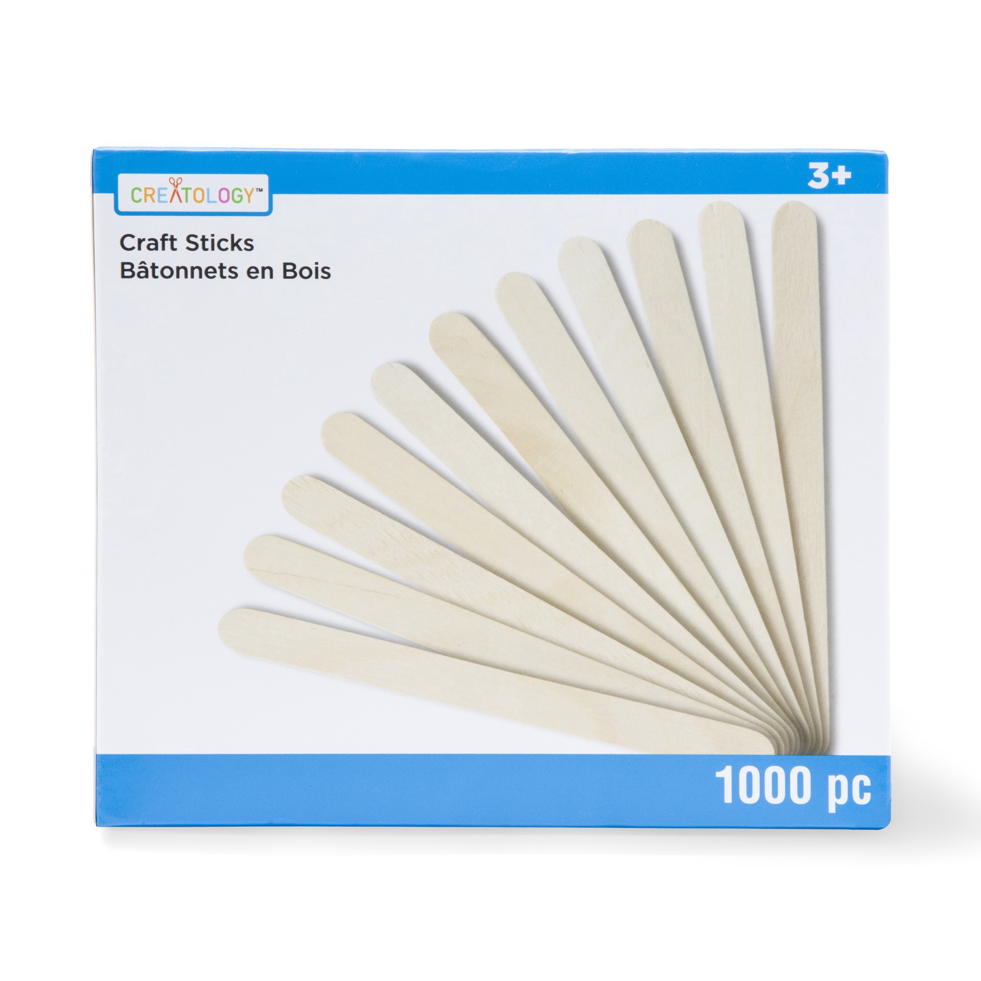 slide 4 of 5, Wood Craft Sticks By Creatology, 4.438 in x 0.312 in x 0.062 in