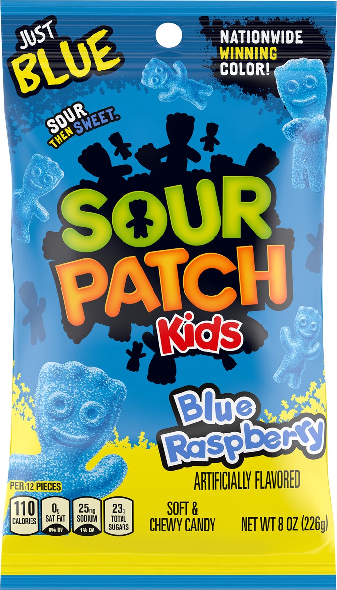 slide 6 of 9, SOUR PATCH KIDS Blue Raspberry Soft & Chewy Candy, 8 oz, 8 oz