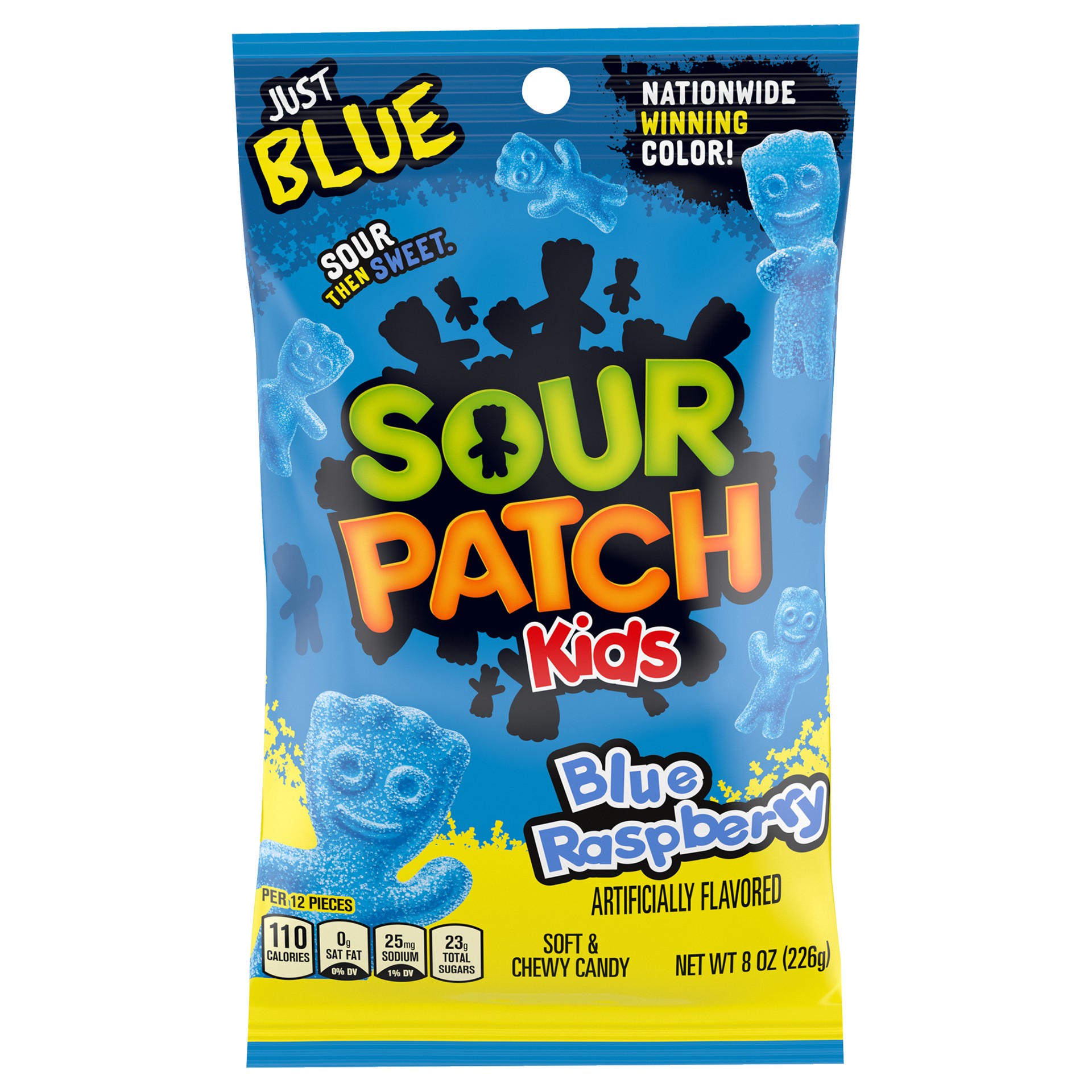 slide 1 of 9, SOUR PATCH KIDS Blue Raspberry Soft & Chewy Candy, 8 oz, 8 oz