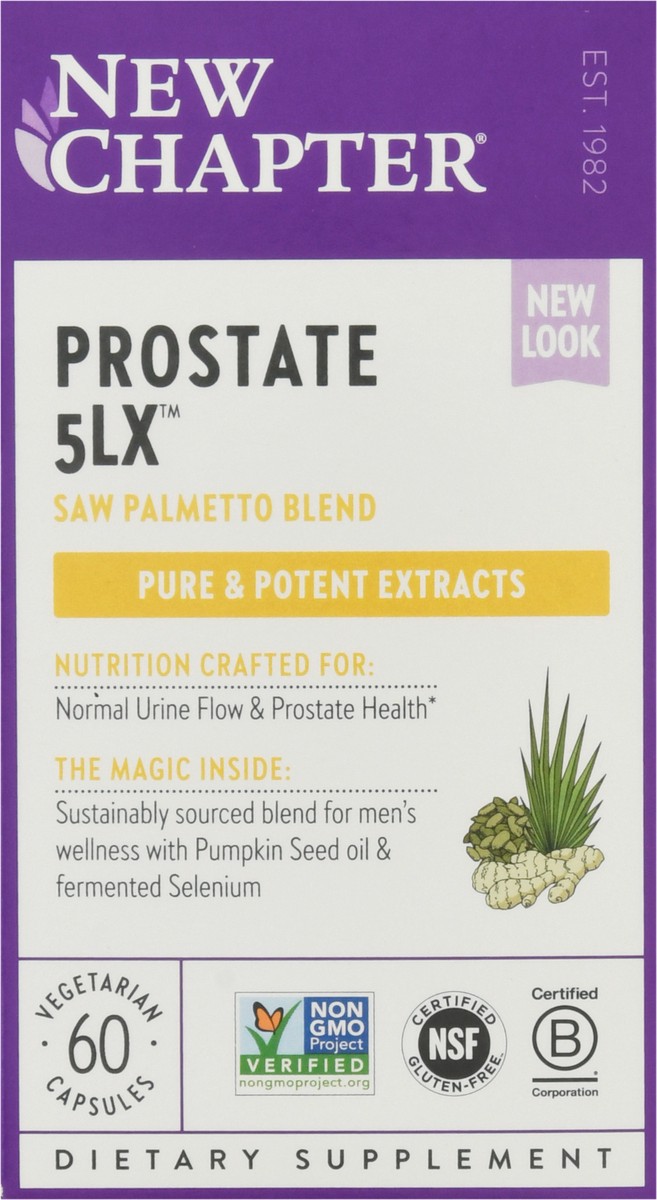 slide 10 of 12, New Chapter Vegetarian Capsules Saw Palmetto Blend Prostate 5LX 60 ea, 60 ct