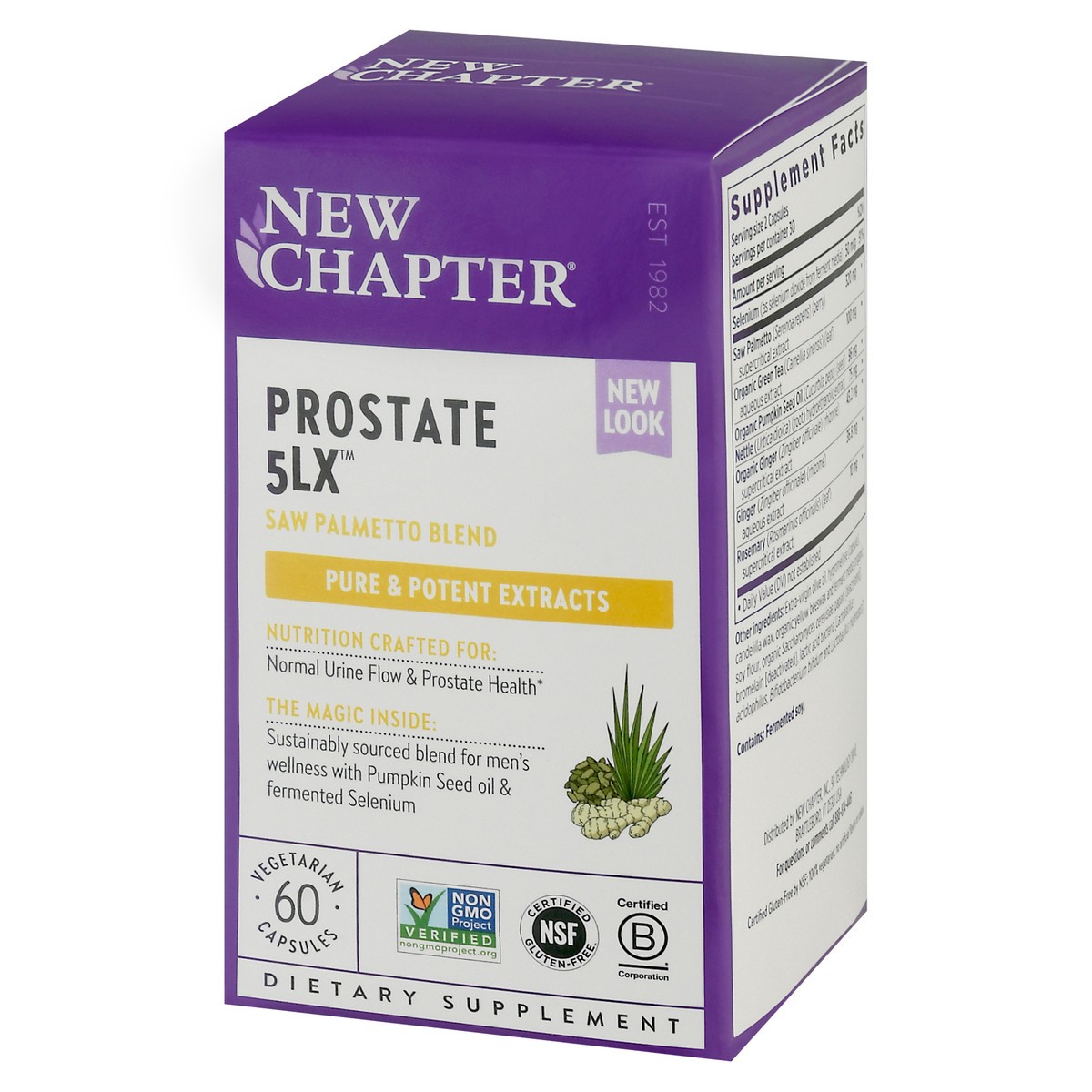 slide 9 of 12, New Chapter Vegetarian Capsules Saw Palmetto Blend Prostate 5LX 60 ea, 60 ct