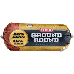 H-E-B 100% Pure Ground Beef Round, 85% Lean