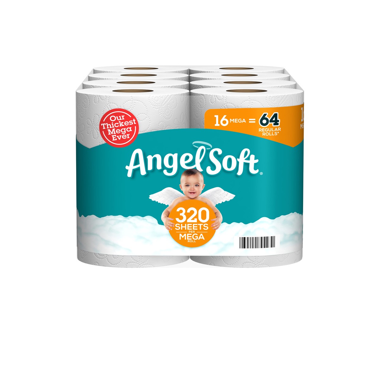 slide 2 of 6, Angel Soft Mega Roll Bath Tissue, 16 ct