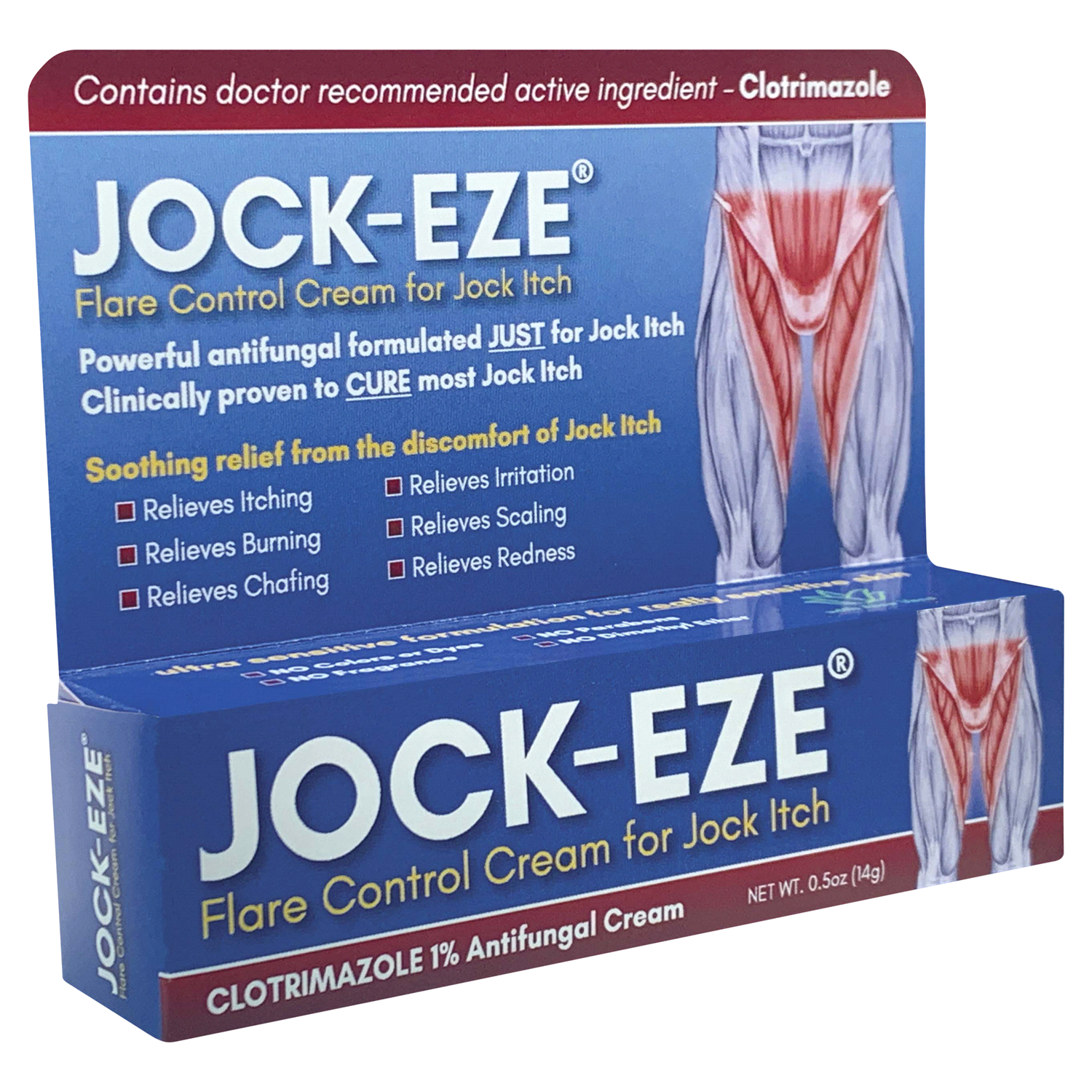 slide 2 of 2, Jock-Eze Flare Control Cream for Jock Itch 0.5 oz, 0.5 oz