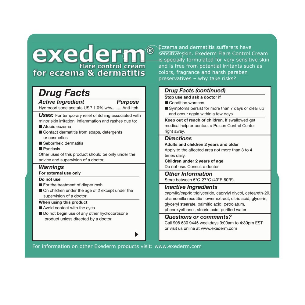 slide 2 of 2, Exederm Anti Itch Flare Control Cream, 2 oz