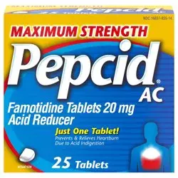 Pepcid Maximum Strength Heartburn Prevention & Relief Tablets - 25 ct