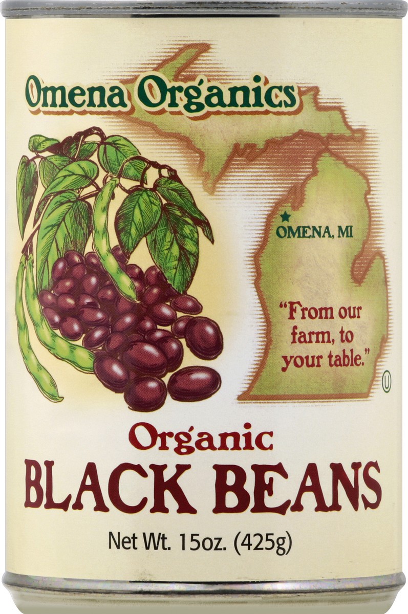 slide 2 of 2, Omena Organics Black Beans 15 oz, 15 oz