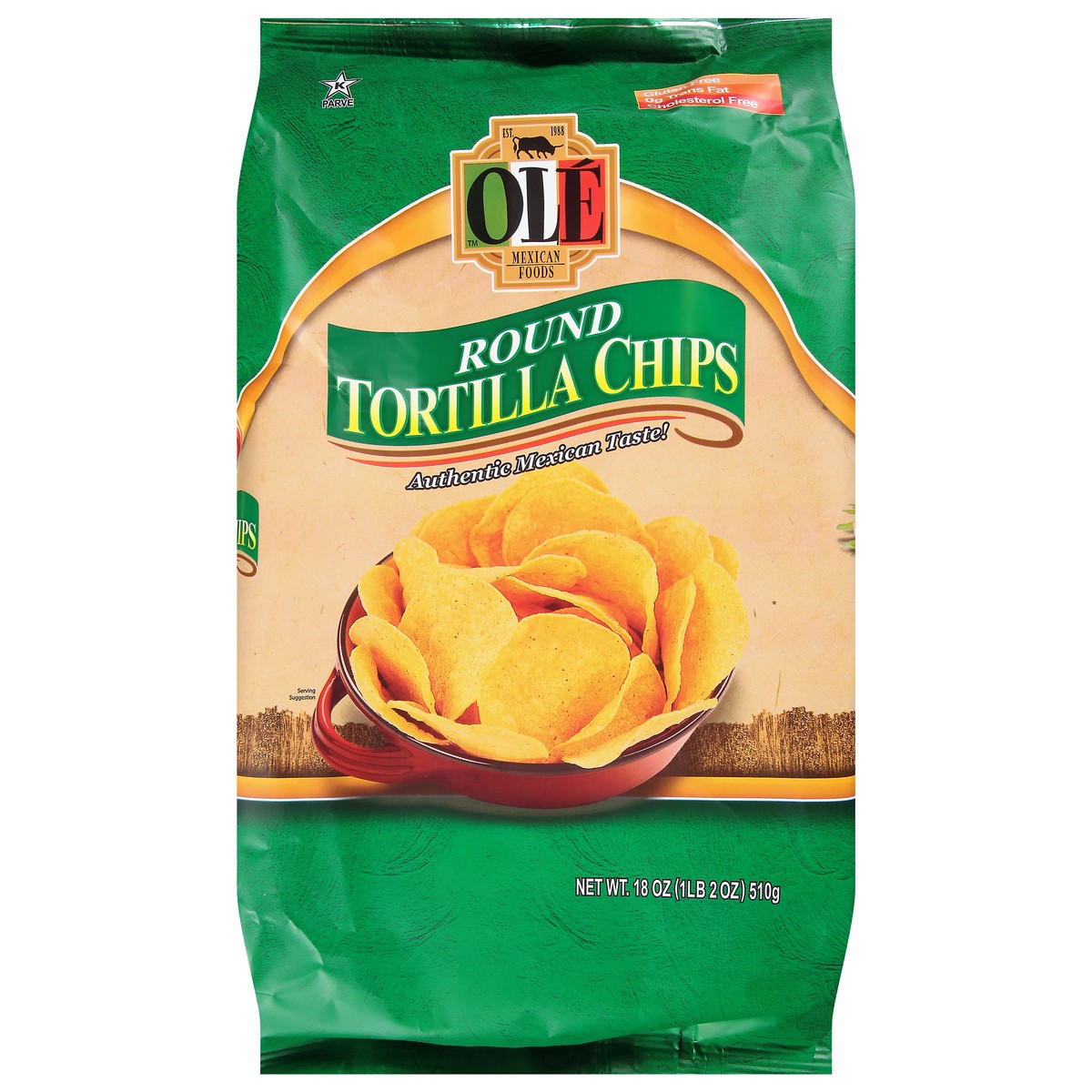 slide 1 of 5, Olé Mexican Foods Round Tortilla Chips 18 oz, 18 oz