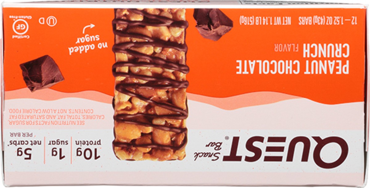 slide 12 of 13, Quest 12 Pack Peanut Chocolate Crunch Flavor Snack Bar 12 ea, 1 ct