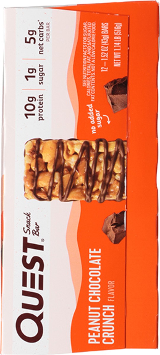 slide 13 of 13, Quest 12 Pack Peanut Chocolate Crunch Flavor Snack Bar 12 ea, 1 ct