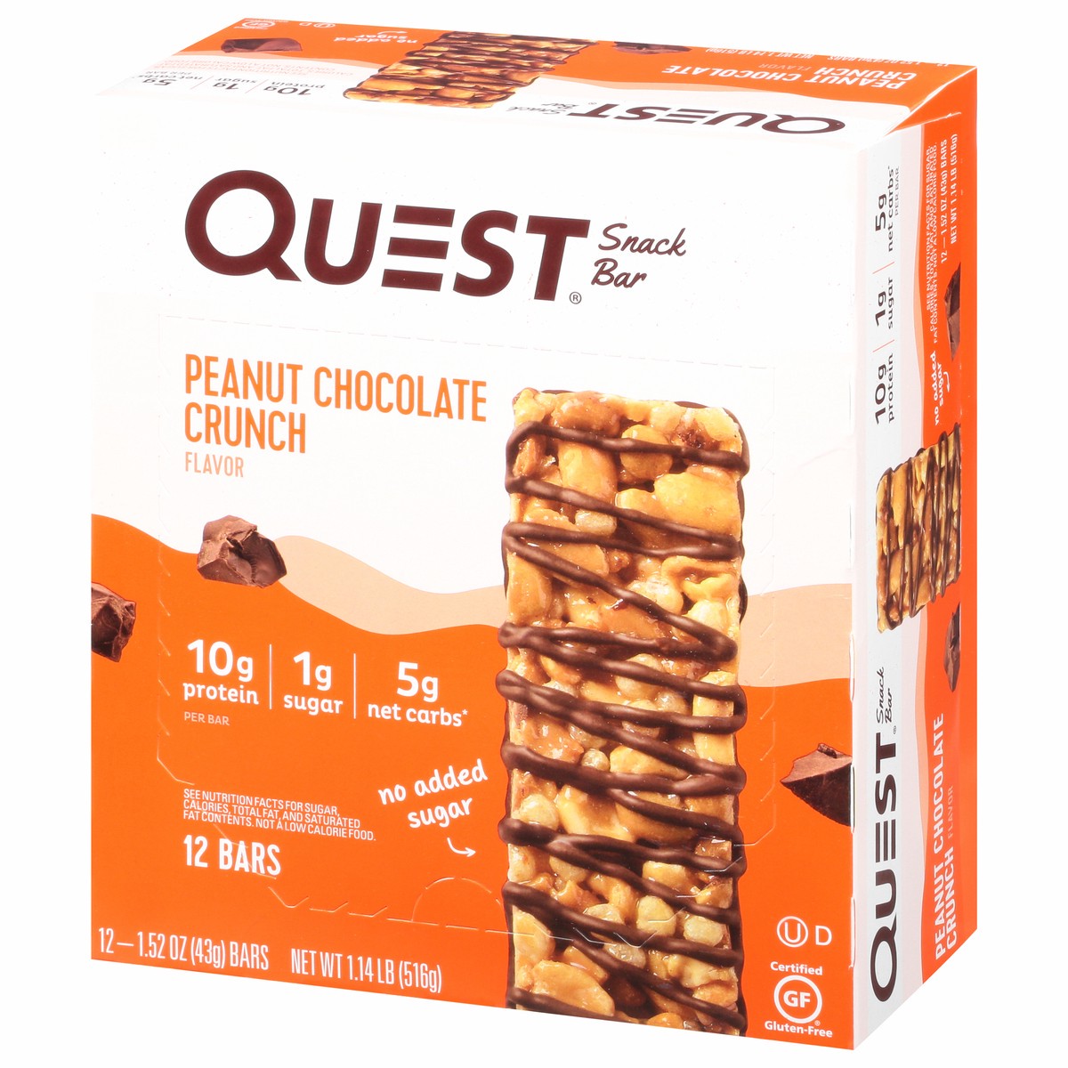 slide 3 of 13, Quest 12 Pack Peanut Chocolate Crunch Flavor Snack Bar 12 ea, 1 ct