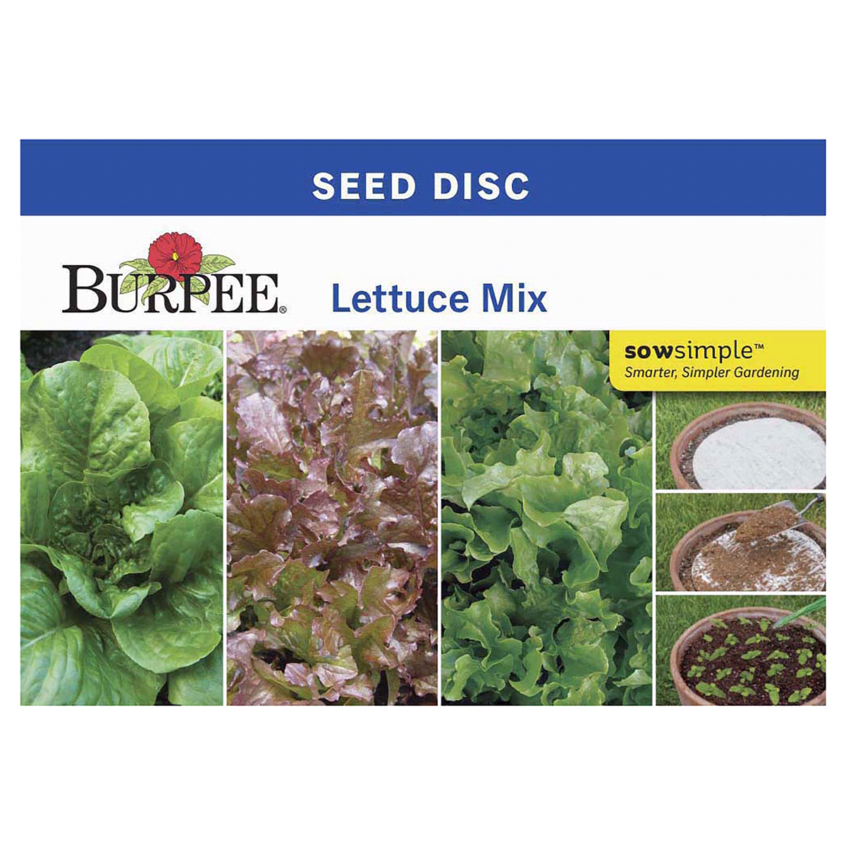 slide 1 of 5, Burpee Seed Disc Lettuce Mix Seeds, 1 ct