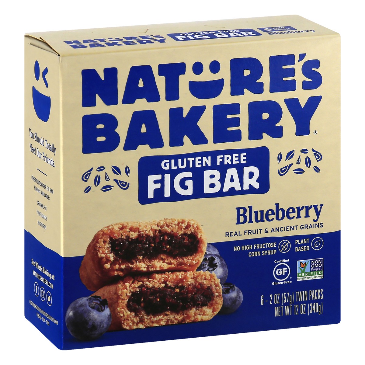 slide 3 of 9, Nature's Bakery Blueberry Gluten Free Fig Bars, Snack Bars, 6 Ct, 6 ct