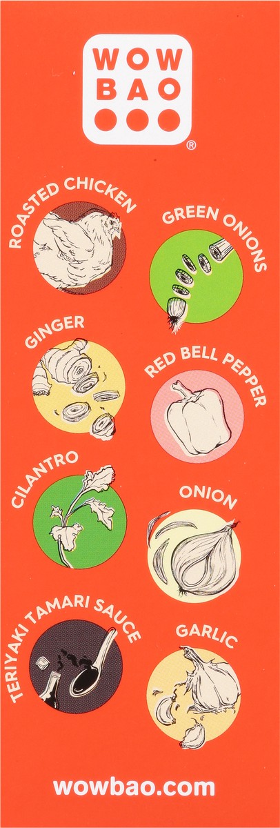 slide 6 of 13, Wow Bao Steamed bun filled with roasted chicken, bell peppers, green onion and sweet teriyaki sauce, 10 oz