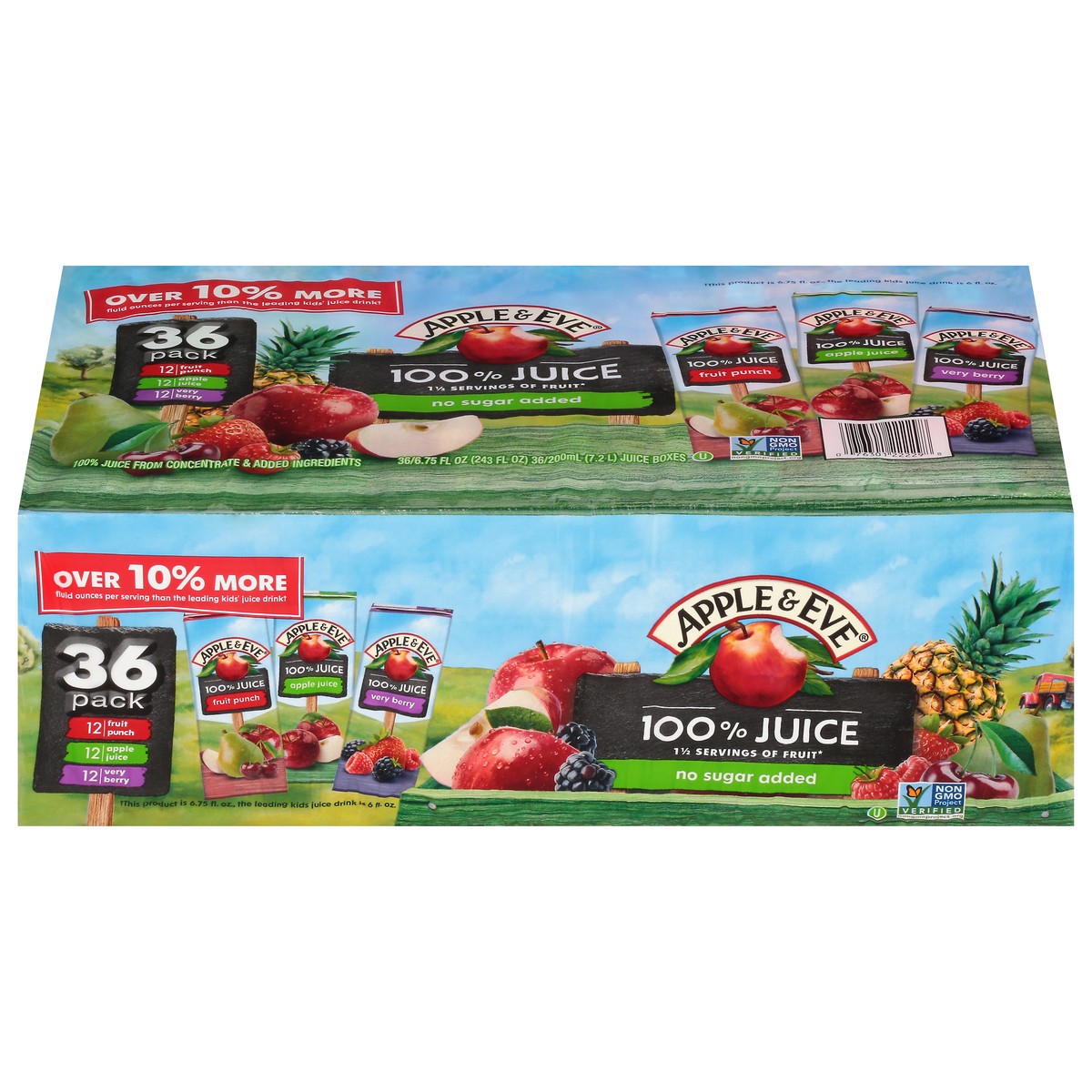slide 1 of 10, Apple & Eve 100% Juice Value Pack Variety Pack 36 - 6.75 fl oz Juice Boxes, 36 ct