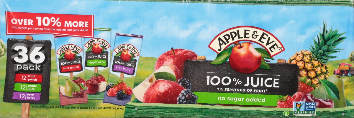 slide 8 of 10, Apple & Eve 100% Juice Value Pack Variety Pack 36 - 6.75 fl oz Juice Boxes, 36 ct