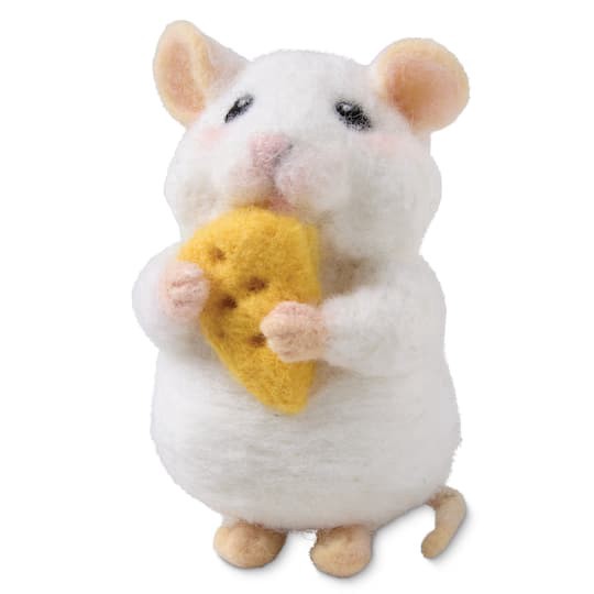slide 1 of 4, Mouse Felting Kit By Loops & Threads, 3 in