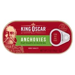 King Oscar Wild Caught Anchovy Fillets in Olive Oil - 2 oz