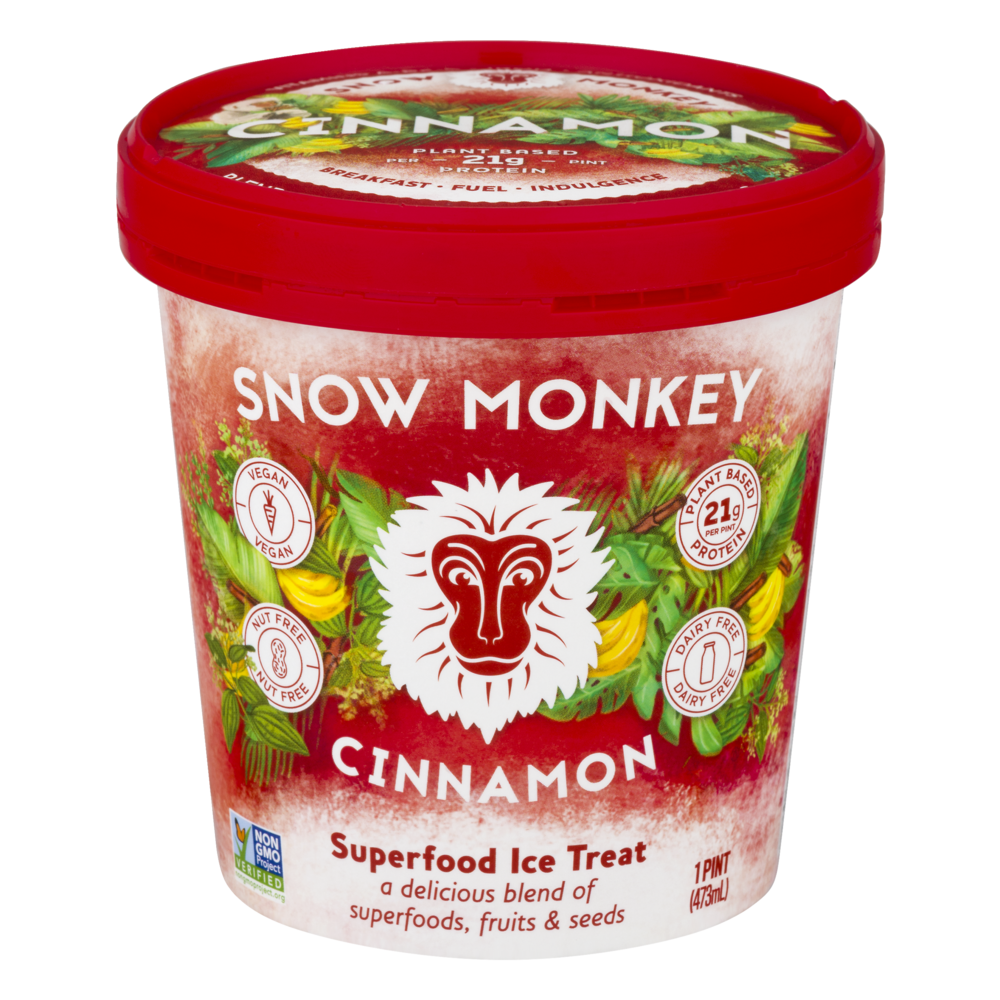 slide 1 of 1, Snow Monkey Cinnamon Superfood Ice Treat, 1 pint