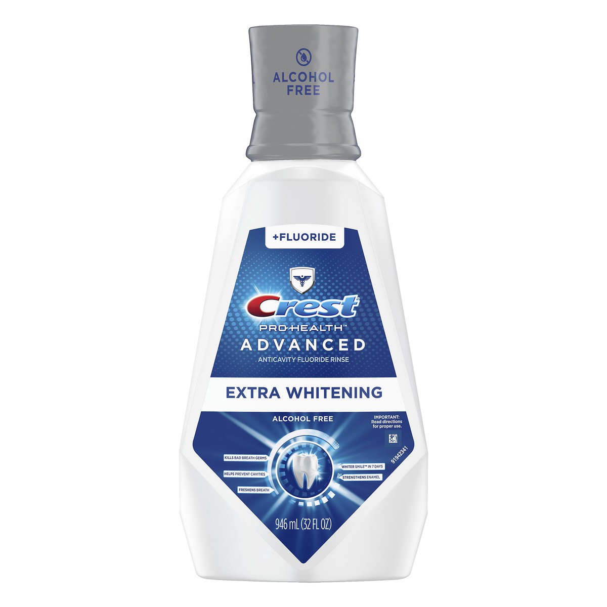 slide 1 of 3, Crest Prohealth Advanced Anticavity Fluoride Mouth Wash Extra Whitening, 946 ml