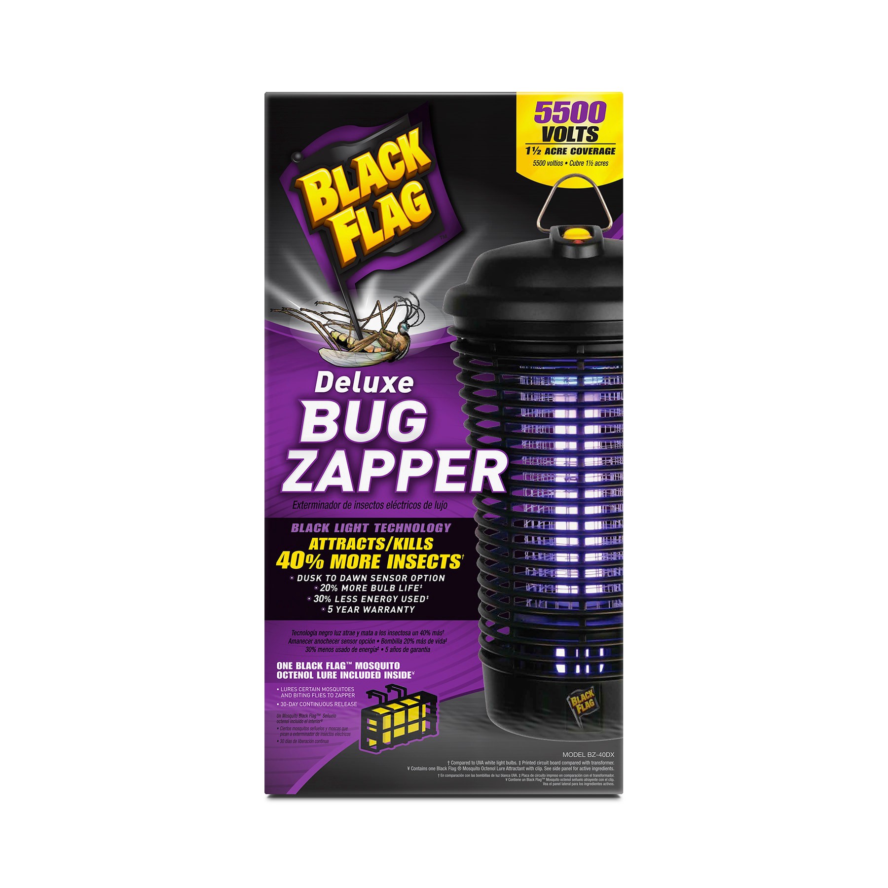 slide 4 of 6, BLACK FLAG 1 Count 40-Watt Bug Zapper Outdoor Lantern, 1 ct