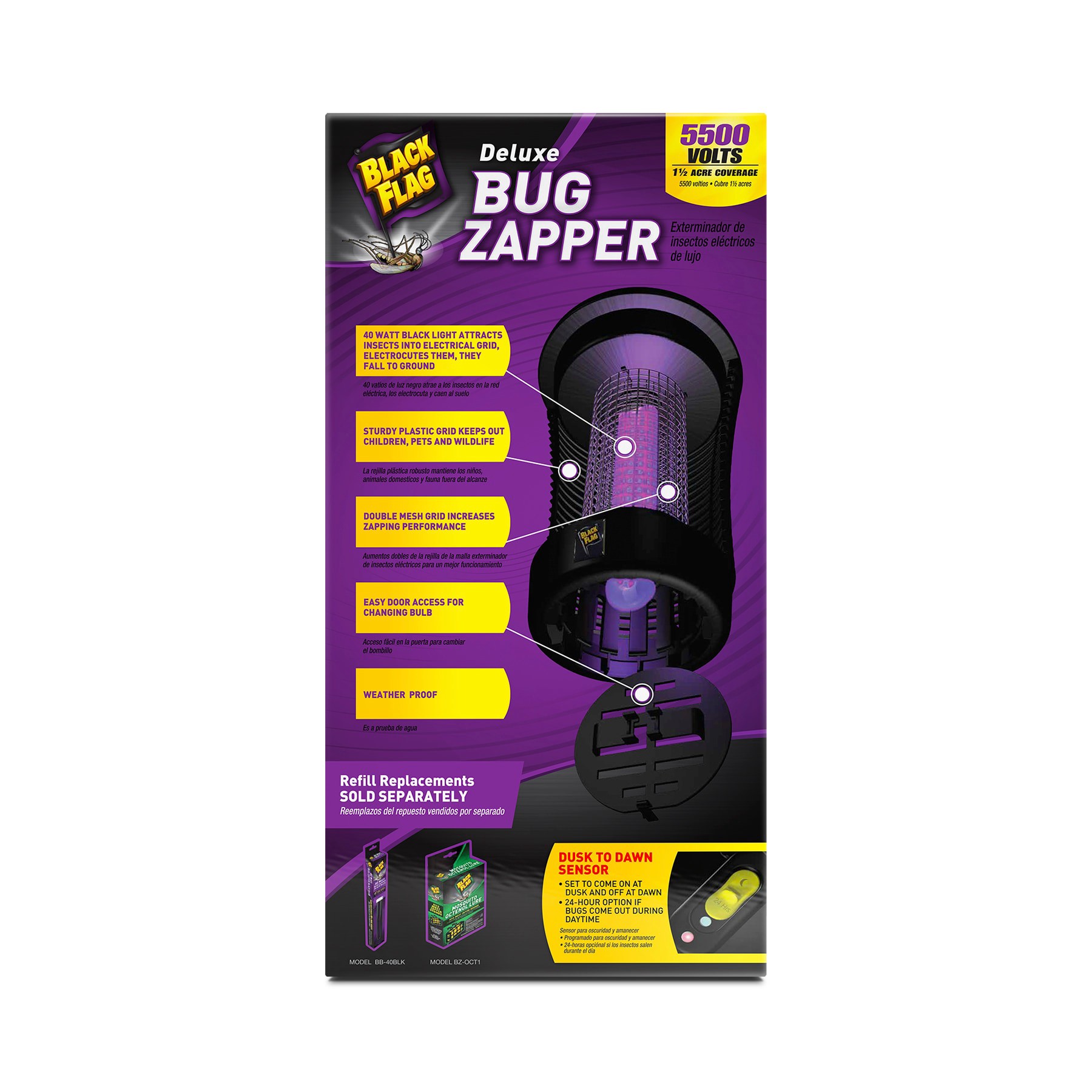 slide 6 of 6, BLACK FLAG 1 Count 40-Watt Bug Zapper Outdoor Lantern, 1 ct