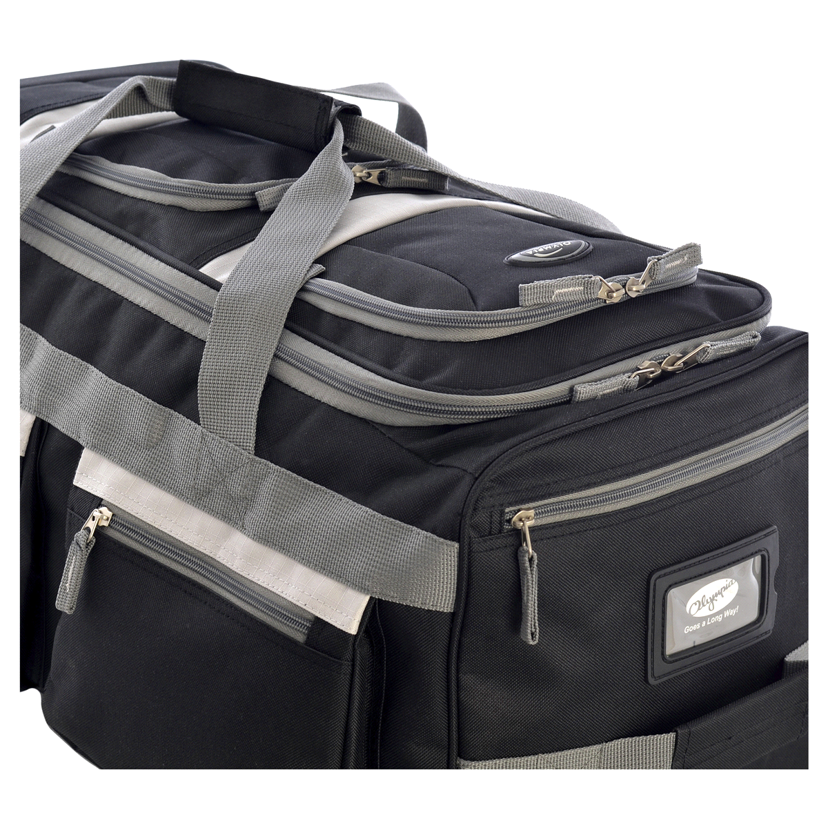 slide 4 of 4, Olympia 22 8 Pocket Rolling Duffel Black, 1 ct