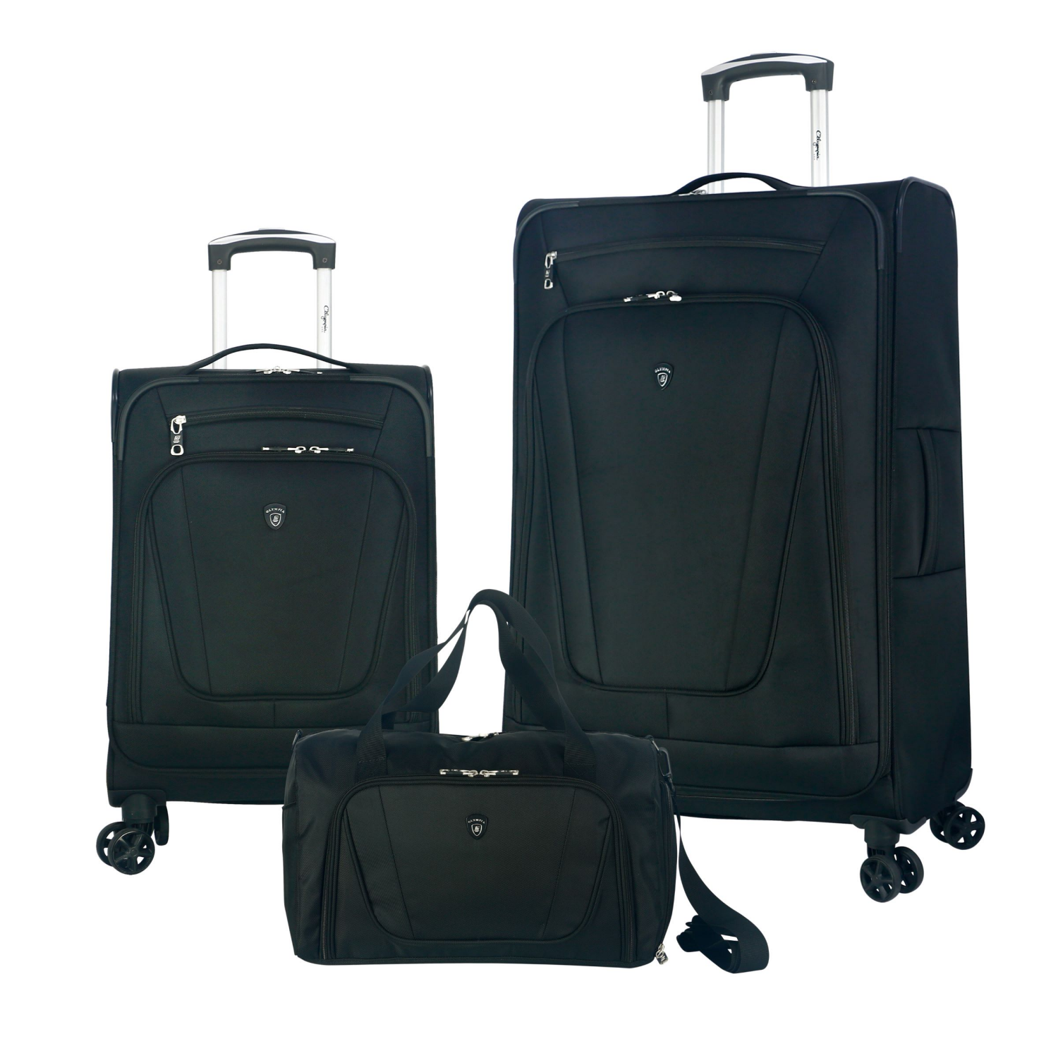 slide 1 of 3, Olympia Dearborn 3 Piece Luggage Set, Black, 3 ct